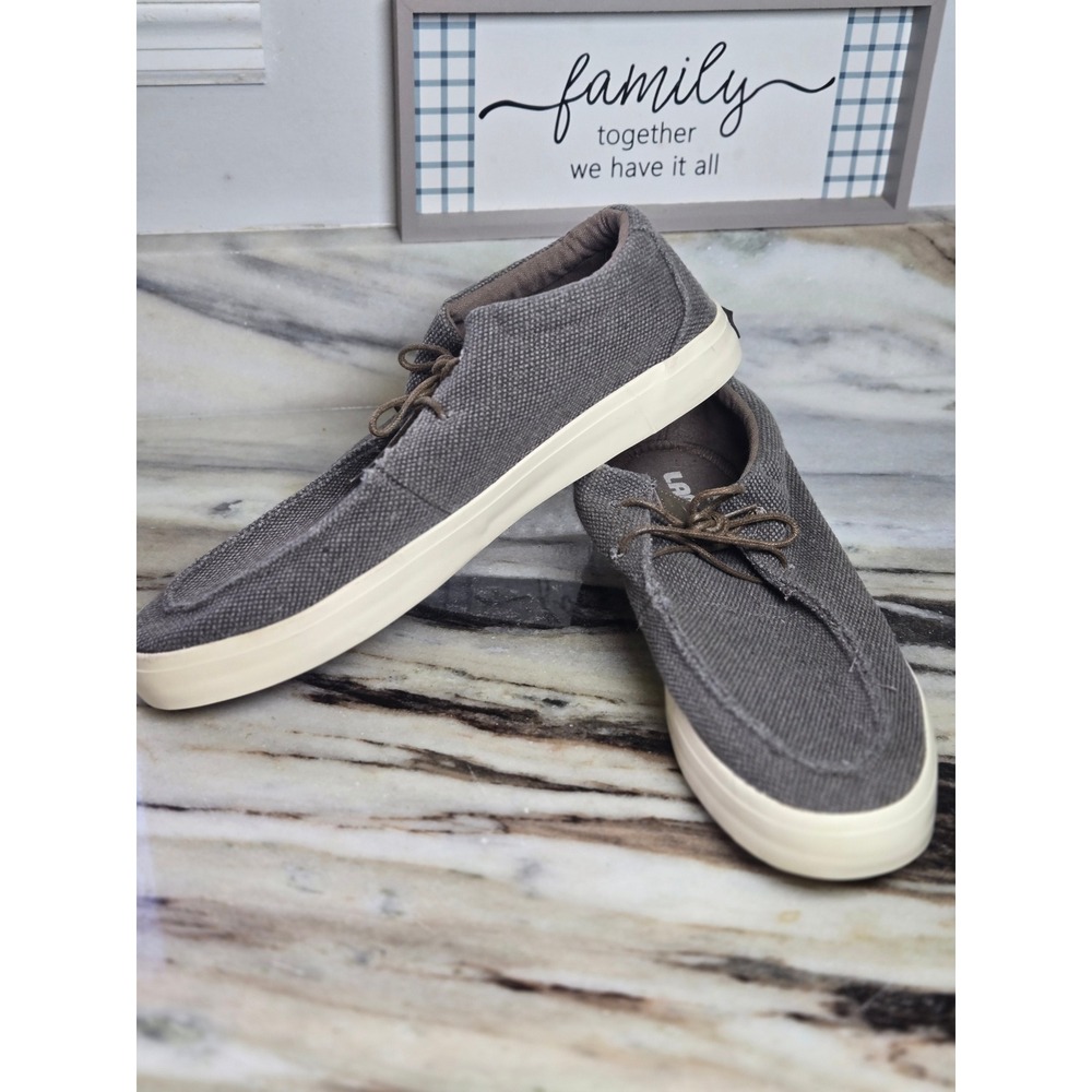 Lamo Women Charcoal Gray Canvas Boat Shoes Loafers Size 13‎